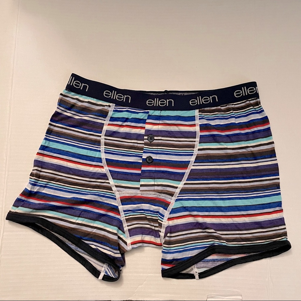 COPY - ellen XL Striped Brief with 3 Button Fly NEW